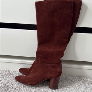Madewell brown suede knee high boots
